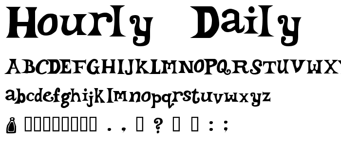 Hourly_ Daily font